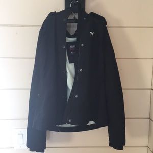 hollister black all weather jacket